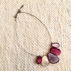 2/$5 SALE Purple Drop Beads Necklace